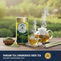 Vansam Tea – Lemongrass Green Tea | Refreshing Herbal Blend for Digestion, Detox & Immunity | 100% Natural Ingredients | 100gm Loose Leaf