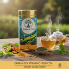 Vansam Tea – Turmeric Green Tea | Natural Anti-Inflammatory Herbal Blend | Supports Immunity, Digestion & Detox | 100% Pure Ingredients | 100gm Loose Leaf