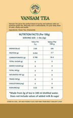 Vansam Tea – Chamomile Green Tea | Calming Herbal Blend for Relaxation & Better Sleep | 100% Natural Ingredients | Light Caffeine | 100gm Loose Leaf