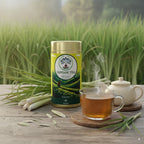 Vansam Tea – Lemongrass Green Tea | Refreshing Herbal Blend for Digestion, Detox & Immunity | 100% Natural Ingredients | 100gm Loose Leaf