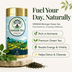 Vansam Tea – Moringa Green Tea | 100% Natural Herbal Tea | Rich in Antioxidants | Boosts Immunity & Metabolism | 100gm Loose Leaf