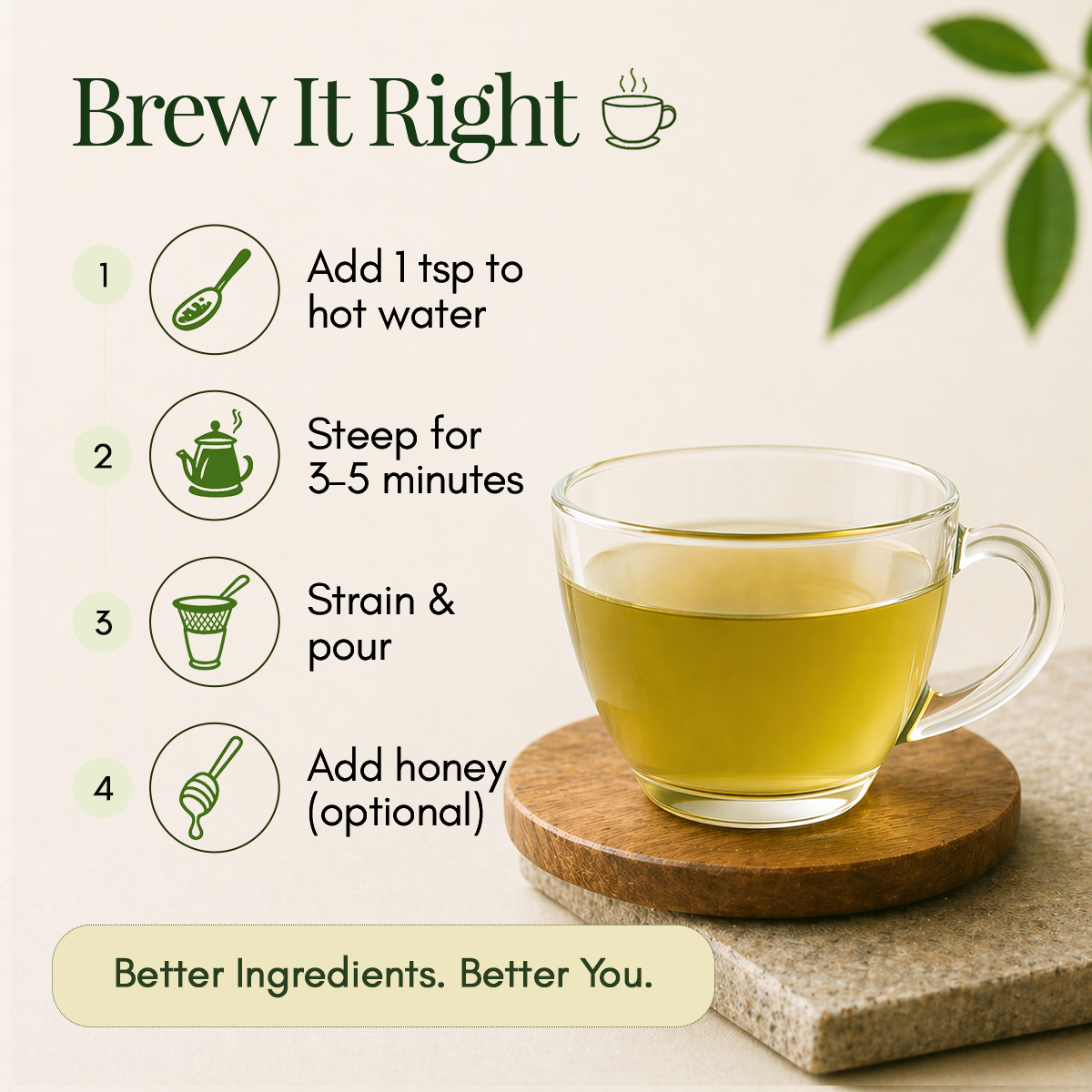 Vansam Tea – Moringa Green Tea | 100% Natural Herbal Tea | Rich in Antioxidants | Boosts Immunity & Metabolism | 100gm Loose Leaf